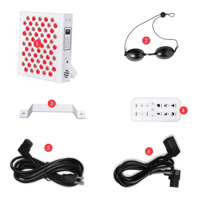 Red Light Therapy Panel | 300W 60 LEDs LCD Timer No-Flicker