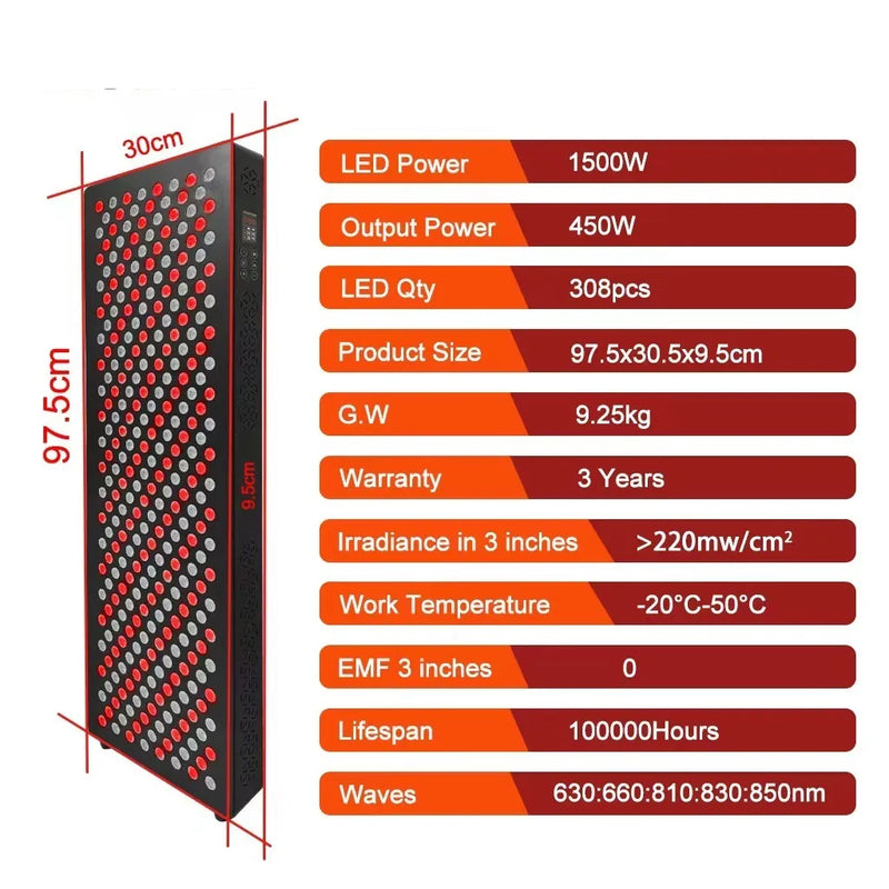 SPro Red Light Panel | 450W 308 LEDs SPRO-1500