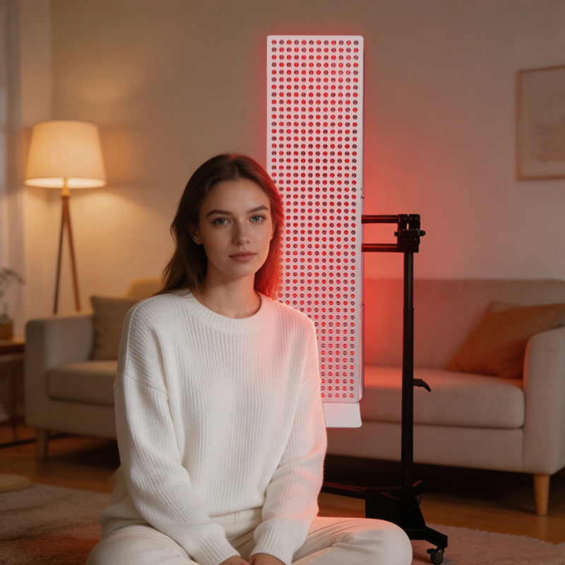 Electric Panel Stand | Height Adjustable Red Light Therapy