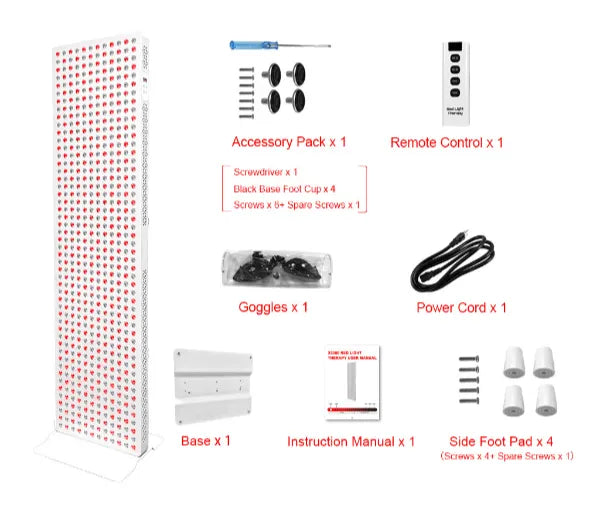 Full-Body Red Light Panel | 850W 600 LEDs 5-Wl 630-850nm