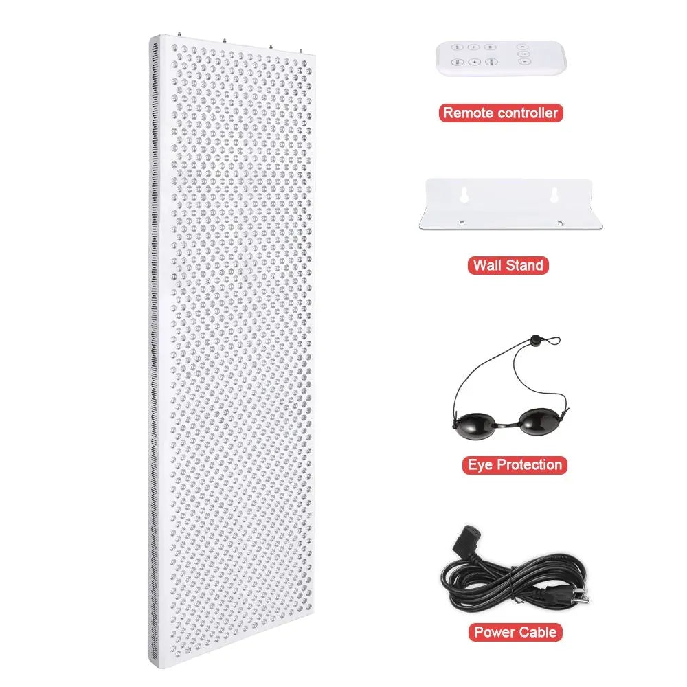 Red Light Therapy Panel | 6000W 1200 LEDs LCD Timer No-Flicker