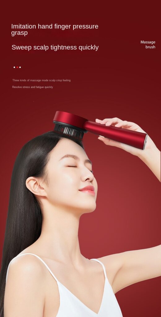 Red Light Scalp Comb | Electric 3-Speed Vibration Massager