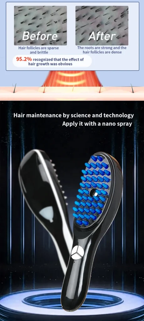 Red Light Scalp Comb | Red & Blue Light with Nano Mist