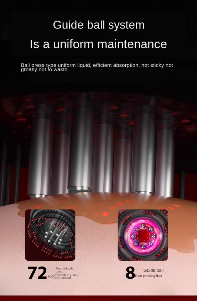 Red Light Scalp Comb | Electric 3-Speed Vibration Massager