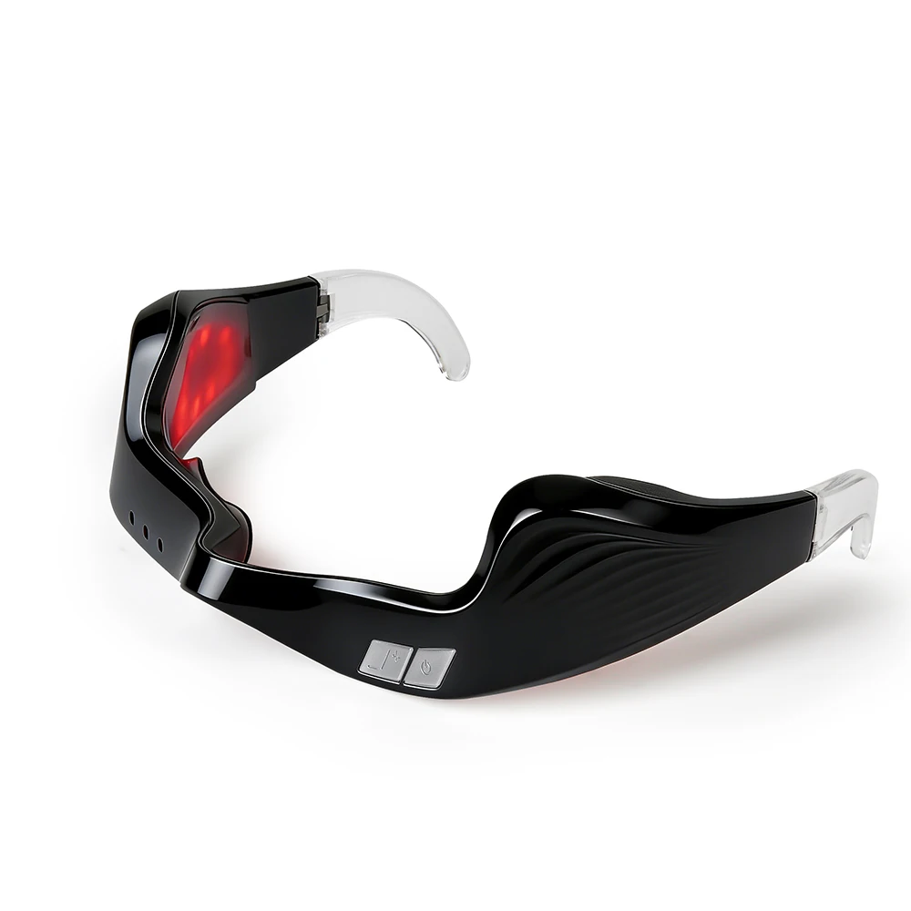 Red Light Eye Massager | Under-Eye Glasses with Pulse & 10-Min Timer
