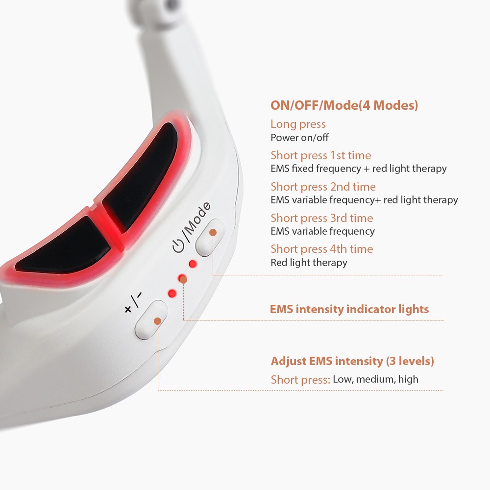 Red Light Eye Massager | Microcurrent EMS for Dark Circles