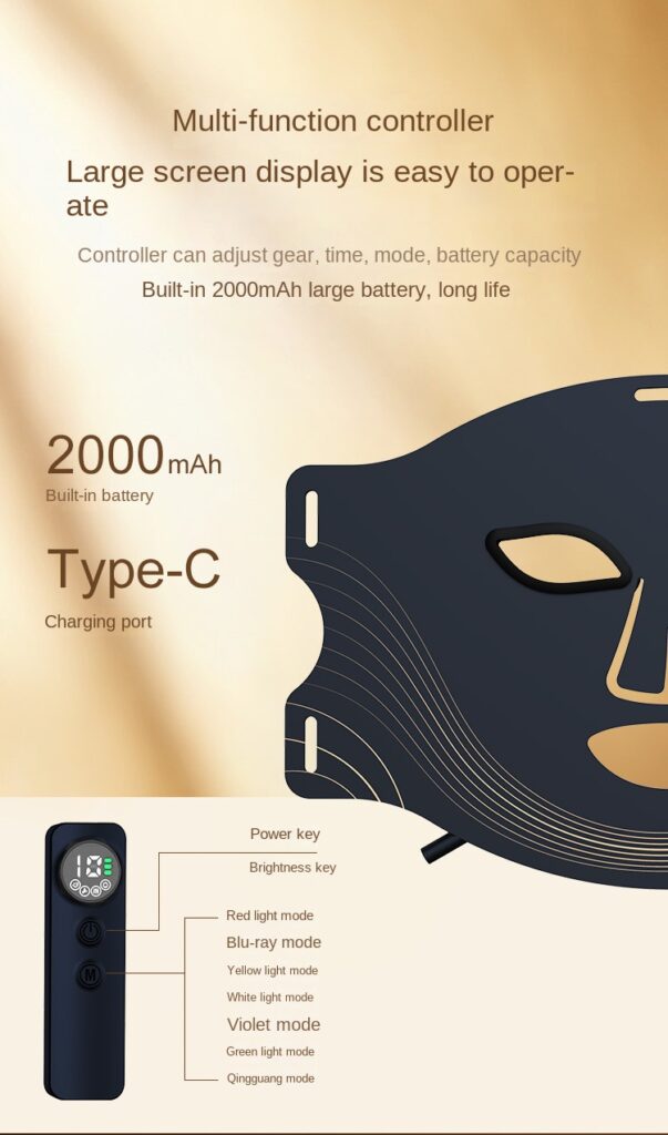 LED Face Mask | Flexible Silicone 7-Color with 4 Intensity Levels