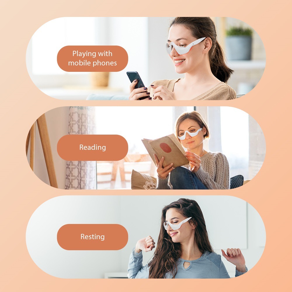 Red Light Eye Massager | Microcurrent EMS for Dark Circles