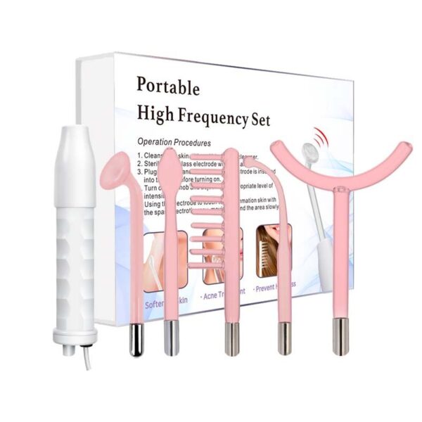Red Light Facial Wand | High-Frequency Electrotherapy Set