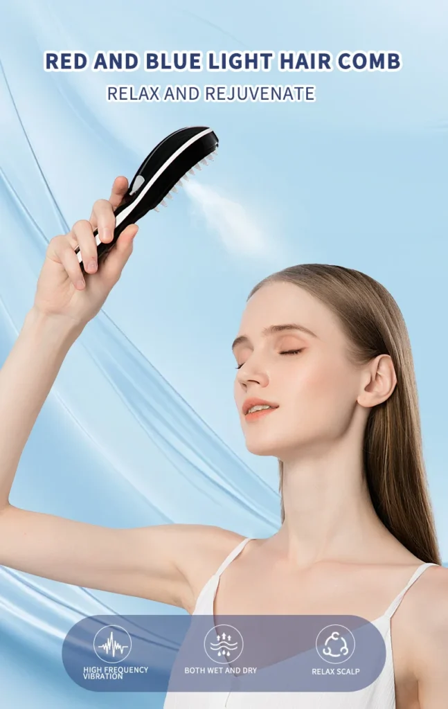 Red Light Scalp Comb | Red & Blue Light with Nano Mist