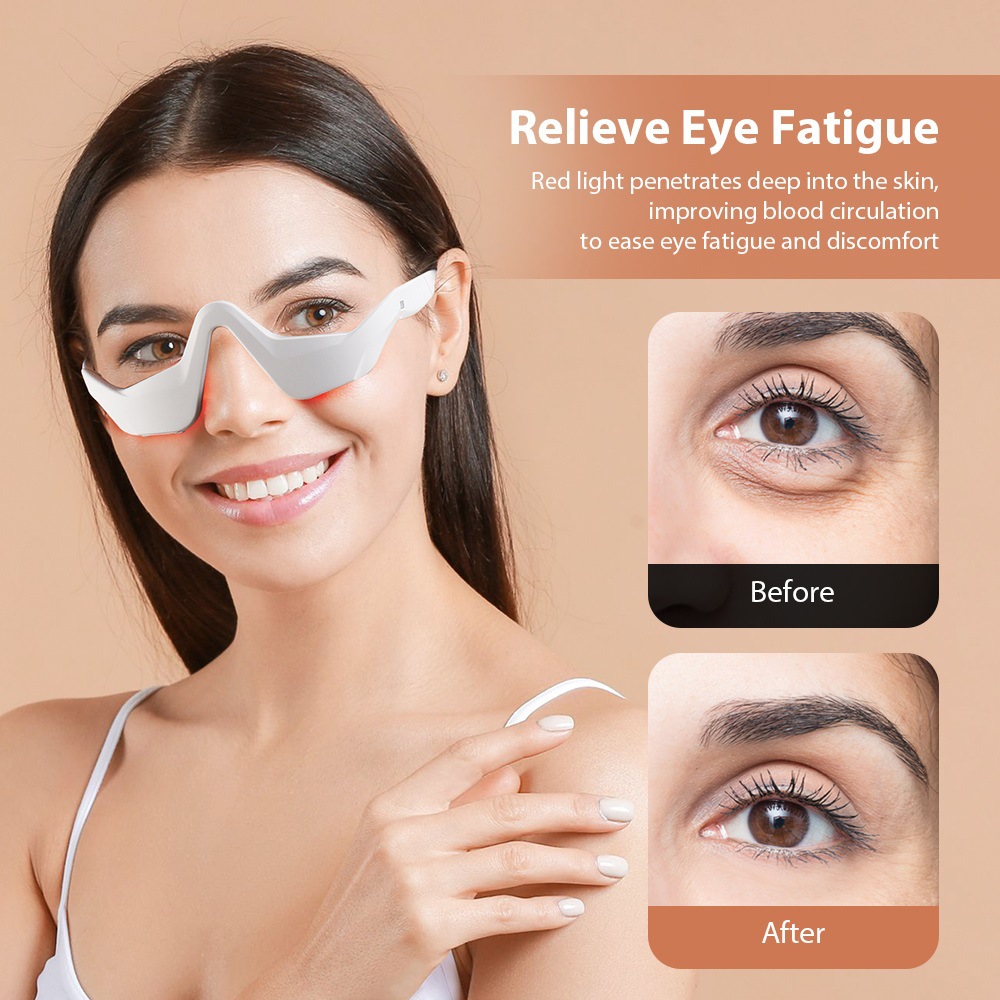 Red Light Eye Massager | Microcurrent EMS for Dark Circles