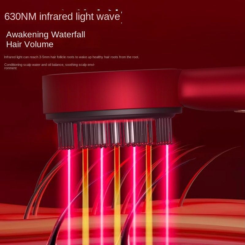 Red Light Scalp Comb | Electric 3-Speed Vibration Massager