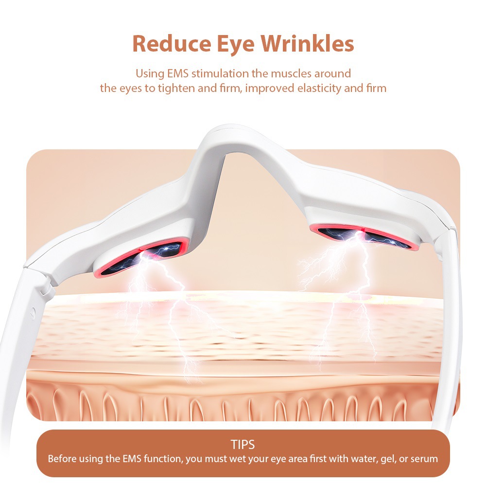 Red Light Eye Massager | Microcurrent EMS for Dark Circles