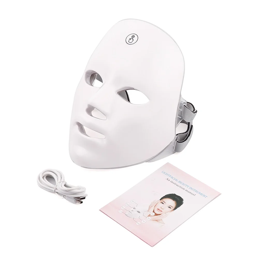 LED Face Mask | 7-Color Cordless Rechargeable Light Therapy Mask