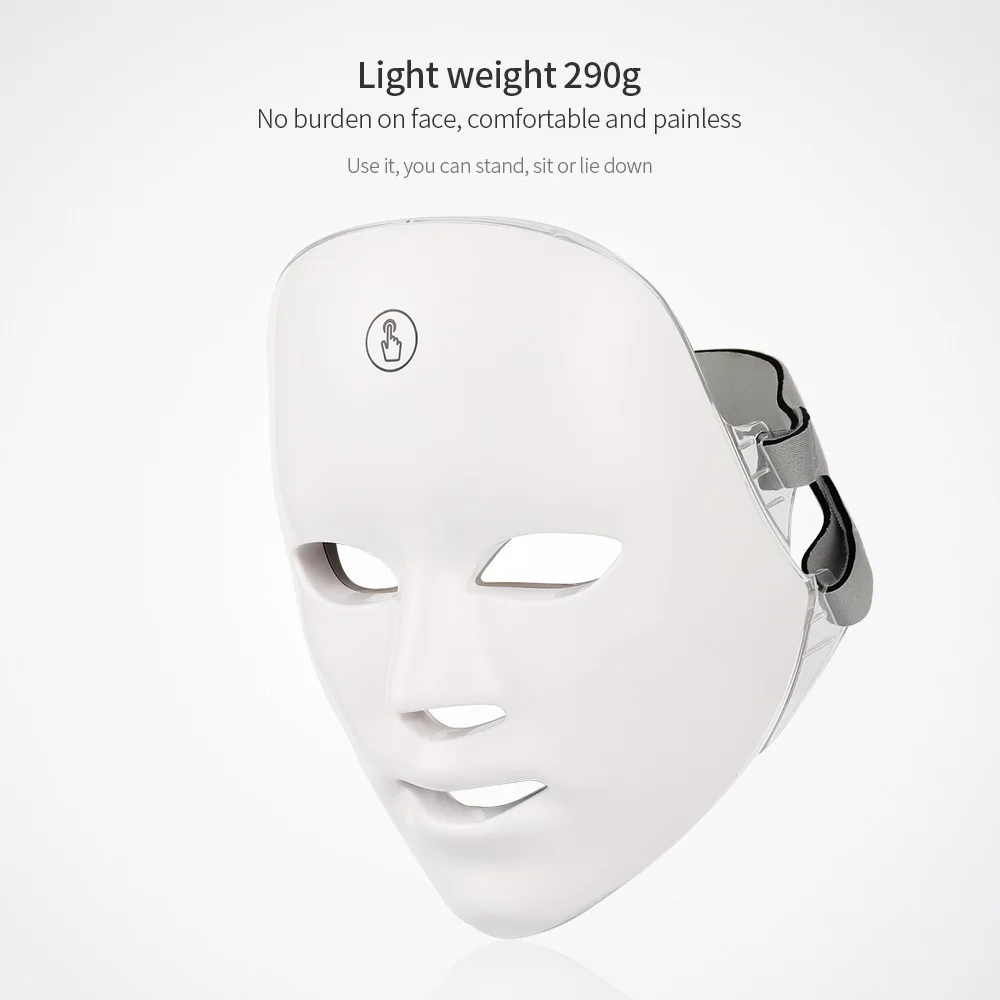LED Face Mask | 7-Color Cordless Rechargeable Light Therapy Mask