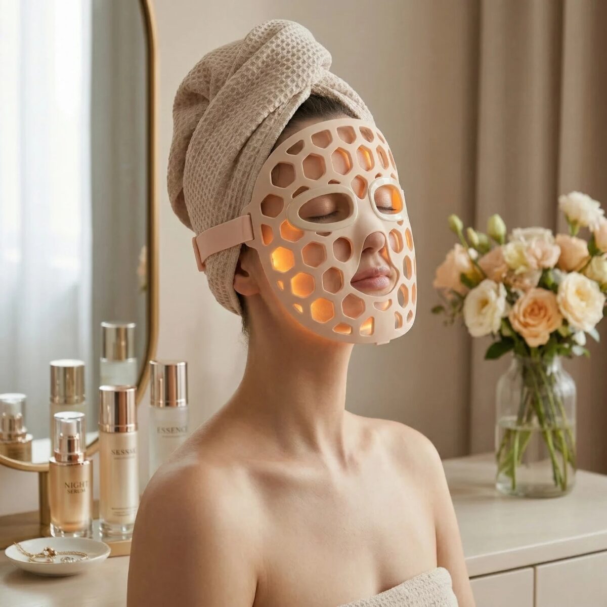 LED Face Mask | 4-Color Silicone 460 590 660 850nm