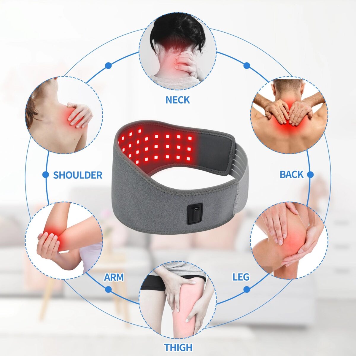 Red Light Therapy Belt | 80 LEDs 660nm Cordless Wrap